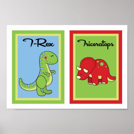 12x18 Dinosaurier Wall Art Collection Poster (Vorne)