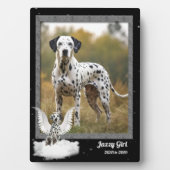 12x18 Dog Pet Memorial Dalmatiner Foto Fotoplatte (Vorderseite)