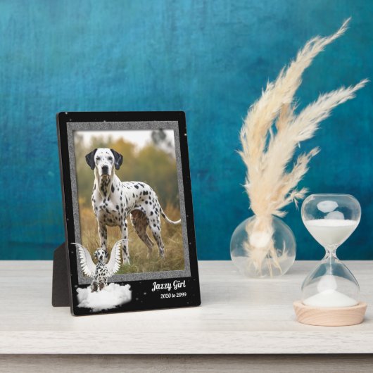 12x18 Dog Pet Memorial Dalmatiner Foto Fotoplatte (Seite)