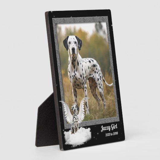 12x18 Dog Pet Memorial Dalmatiner Foto Fotoplatte (Seite)