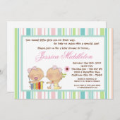 12x18 DOPPELmädchen-Mädchen-Girly Einladung (Vorne/Hinten)