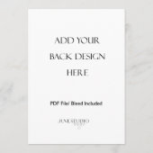 12x18" Doppelseitige Menükarte Drucken (Rückseite)