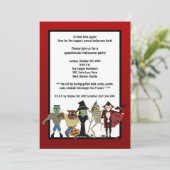 12x18 DraculaMonster Halloween Bash Party Einladun Einladung (Stehend Vorderseite)