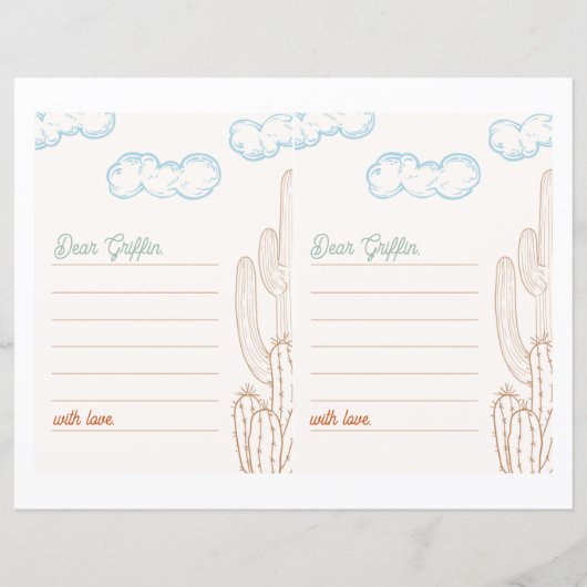 12x18 Editable Cowboy-Notecards (Vorderseite)