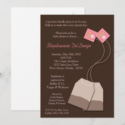 12x18 einladung (Vorne/Hinten)