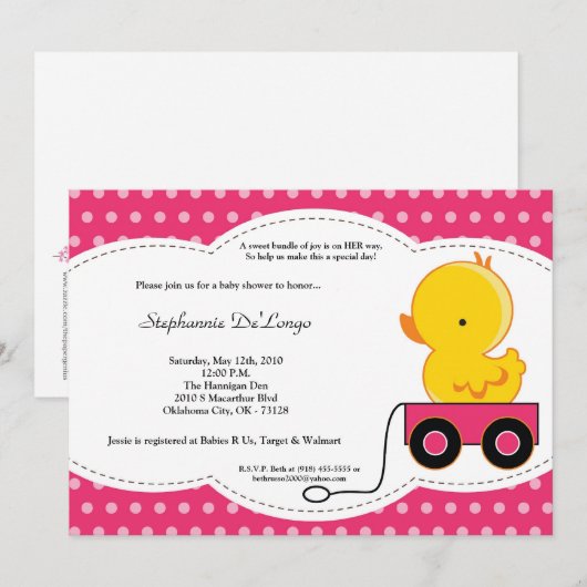 12x18 einladung (Vorne/Hinten)