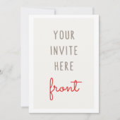 12x18" Einladung (Vorderseite)