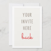 12x18" Einladung (Rückseite)