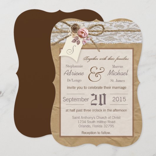 12x18 einladung (Vorne/Hinten)