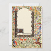 12x18 Einladungen für das mittelalterliche Party (Rückseite)