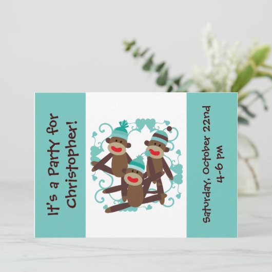 12x18 Einladungen für Junge Affen (Stehend Vorderseite)