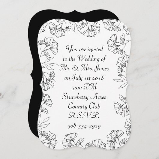 12x18-Einladungshülse Einladung (Vorne/Hinten)