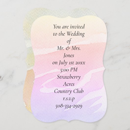 12x18-Einladungshülse Einladung (Vorne/Hinten)