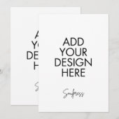 12x18" Einladungskarte Eigene Druckausgabe Einladung (Vorne/Hinten)