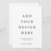 12x18" Einladungskarten mit Umschlägen (Vorne/Hinten)