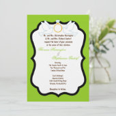 12x18 Electric Green Dove Diamond Wedding Einladun Einladung (Stehend Vorderseite)