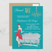 12x18 Elegant Party Sweet 16 Geburtstag Einladung (Vorne/Hinten)