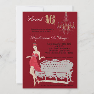 12x18 Elegant Party Sweet 16 Geburtstag Einladung
