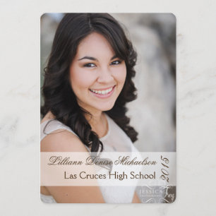 12x18 elegante Foto-Porträt-Senior-Mitteilung Ankündigung