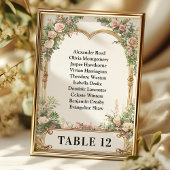 12x18 Elegante Tischnummer der Sitzkarten