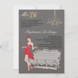 12x18 Elegantes Party Quinceanera Birthday Einladu Einladung