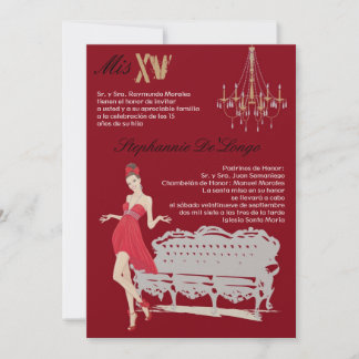 12x18 Elegantes Party Quinceanera Birthday Einladu Einladung