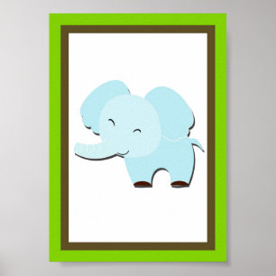 12x18 Elephant Dschungel Poster