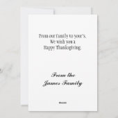 12x18 Erntedank-Karte Feiertagskarte (Rückseite)