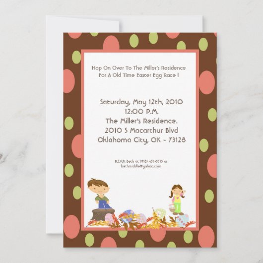 12x18 Fall Alte Osterjagd Party Einladung (Vorderseite)