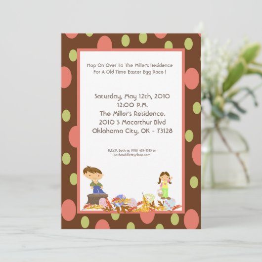 12x18 Fall Alte Osterjagd Party Einladung (Stehend Vorderseite)