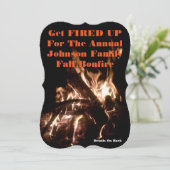 12x18 Fall-Bonfire-Einladung Einladung (Stehend Vorderseite)