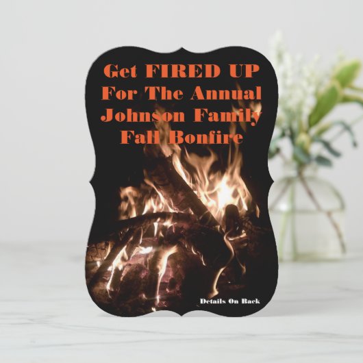 12x18 Fall-Bonfire-Einladung Einladung (Stehend Vorderseite)