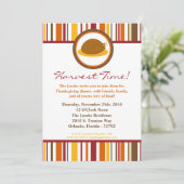 12x18 Fall Türkei Food Plate Erntedank Einladung (Stehend Vorderseite)