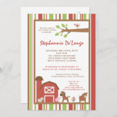 12x18 Farm RedBarn Kuh Animal Baby Dusche Einladun Einladung (Vorne/Hinten)