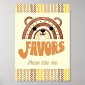 12x18 Favors Boho Woodland Bären Geburtstag Poster (Vorne)
