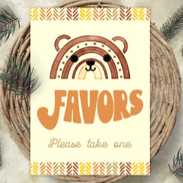 12x18 Favors Boho Woodland Bären Geburtstag Poster
