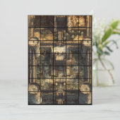 12x18 Festpapier-Gridmap Einladung (Stehend Vorderseite)