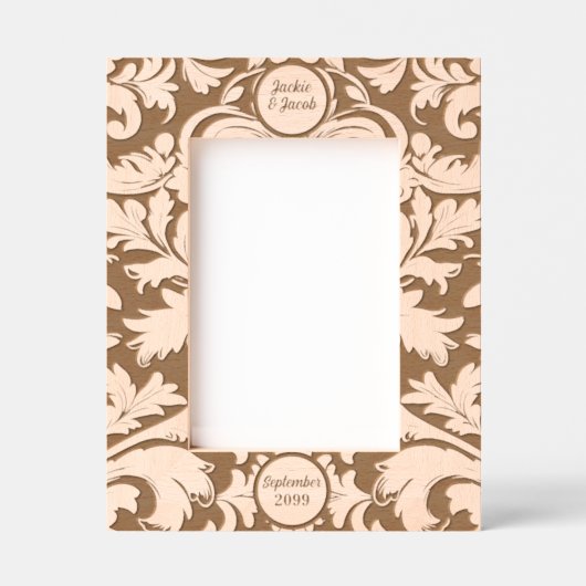 12x18 Fettformatierte botanische Blätter mit benut Geätzte Rahmen (Vorderseite)