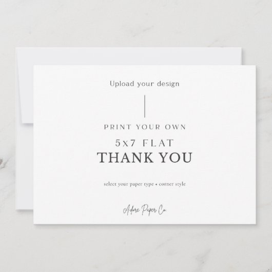 12x18 Flat Danke schön: Laden Sie Ihre eigene hoch (Vorderseite)