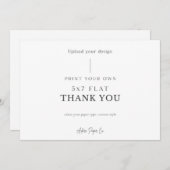 12x18 Flat Danke schön: Laden Sie Ihre eigene hoch (Vorne/Hinten)