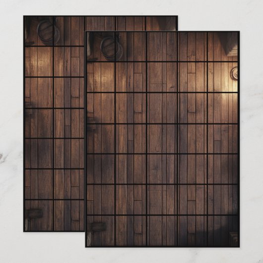 12x18 Floor Paper Gridmap2 Einladung (Vorne/Hinten)