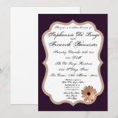 12x18 Floral Blume Extravagant Elegante Hochzeit E Einladung (Vorne/Hinten)