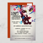 12x18 Floral Masquerade Halloween Einladung (Vorne/Hinten)