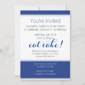 12x18 Foto Baby Boy Geburtstagsparty Einladung (Rückseite)