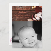 12x18 Foto Birth Announcement Army Cotton Branch a Ankündigung (Vorne/Hinten)