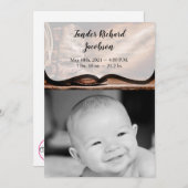 12x18 Foto Birth Announcement Army Cowboy Boots Ba Ankündigung (Vorne/Hinten)