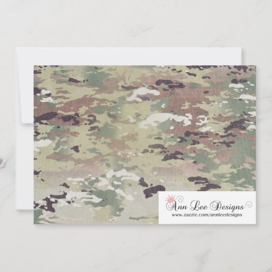 12x18 Foto Birth Announcement Army OCP Camouflage Ankündigung (Rückseite)