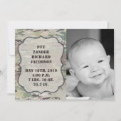 12x18 Foto Birth Announcement Army OCP Camouflage Ankündigung (Vorderseite)