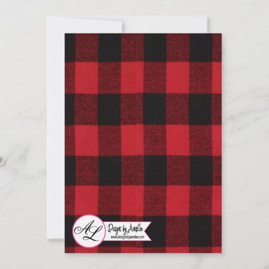 12x18 Foto Birth Announcement Army Red Buffalo Bär Ankündigung (Rückseite)