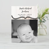 12x18 Foto Birth Announcement Army Stiefel Land ru Ankündigung (Stehend Vorderseite)